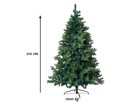 3D vánoční stromeček s kovovým stojanem v několika velikostech-210 cm