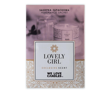 Saculet parfumat We Love Candles, Lovely girl, 18x12x1 cm