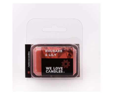 Ceara parfumata We Love Candles, Rhubarb and Lily, 8x7x2 cm