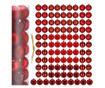 Set globuri de Craciun Sersimo, 100 bucati, 6cm, rosu
