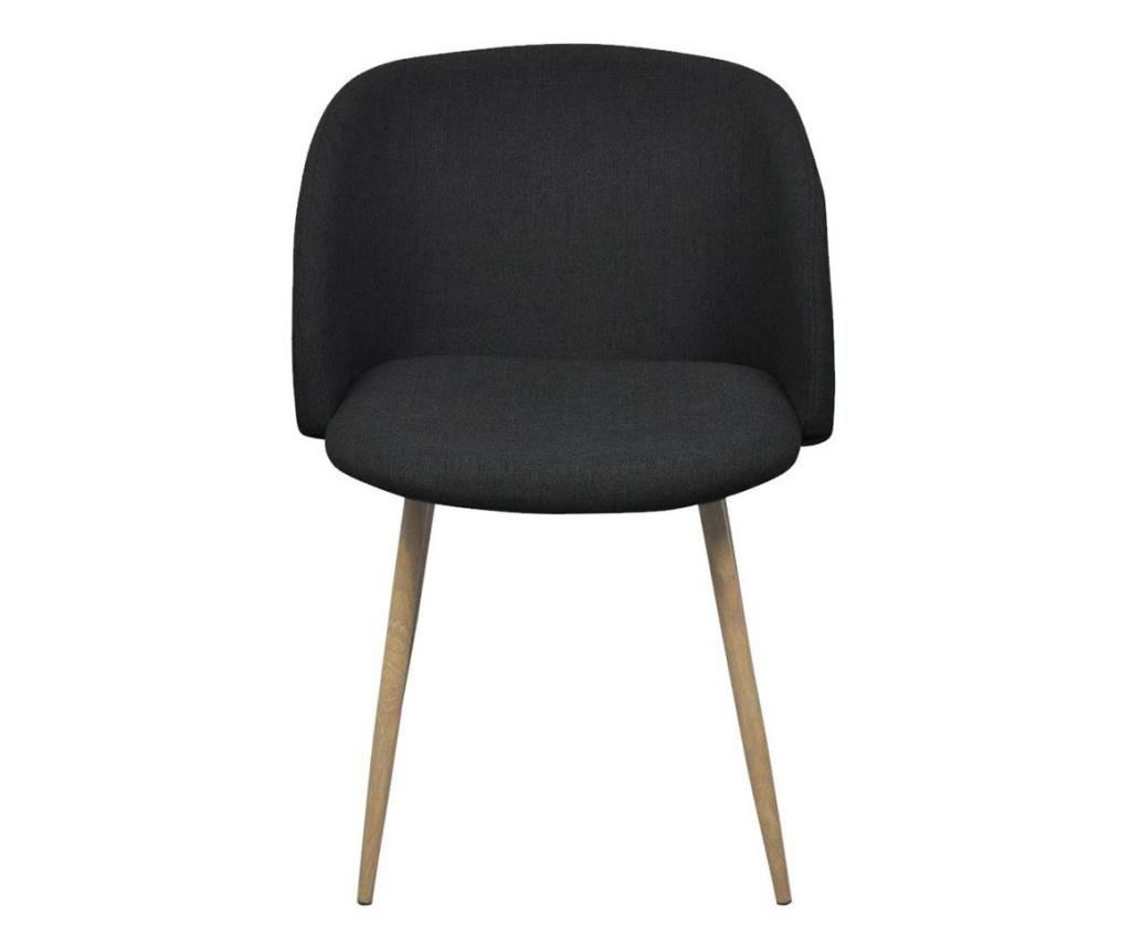 Scaun tapitat Betti, 2 buc - negru - 2
