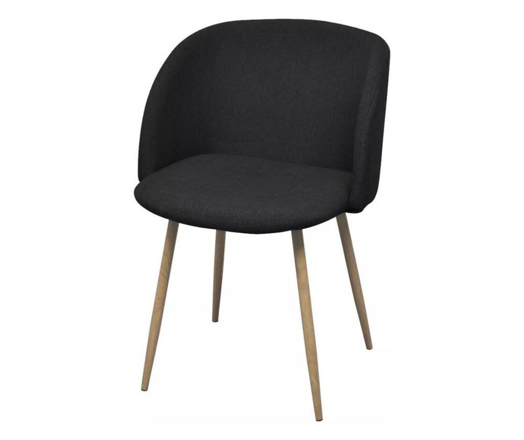 Scaun tapitat Betti, 2 buc - negru - 3