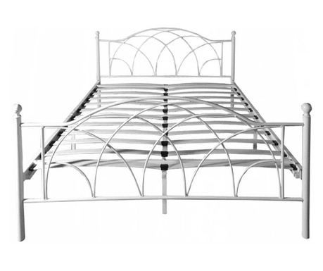 Kovový posteľový rám s lamelami v rôznych veľkostiach a farbách- Lotti, 160x200 cm, čierny