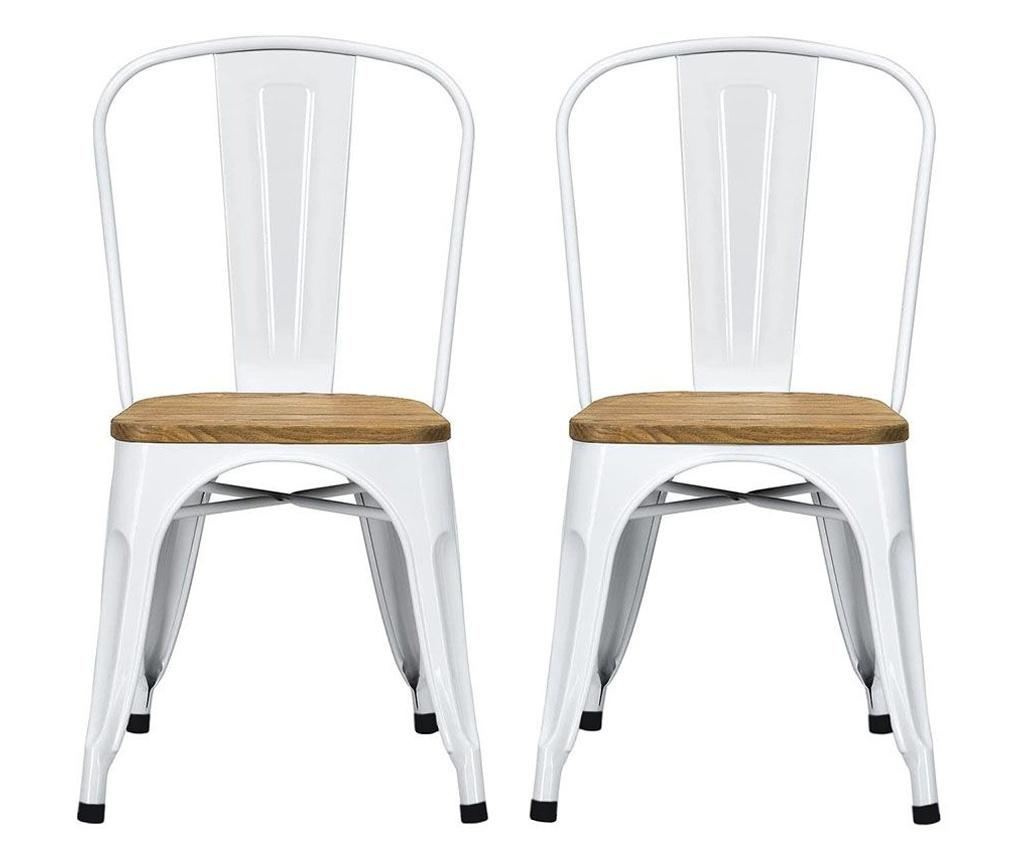 Scaun de bucatarie Panni 2 buc - lemn deschis la culoare - 2