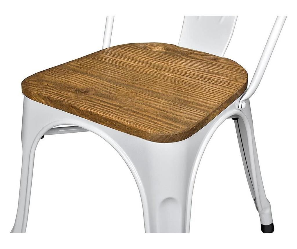 Scaun de bucatarie Panni 2 buc - lemn deschis la culoare - 3