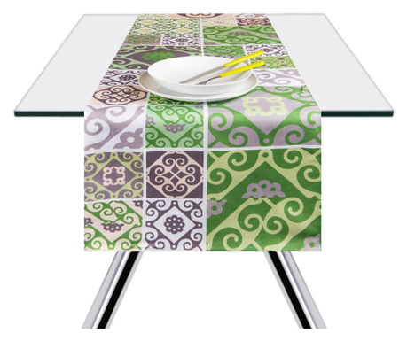 Bieżnik stołowy Maiolica Green 45x140 cm