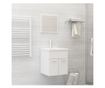 Set mobilier de baie, alb, PAL