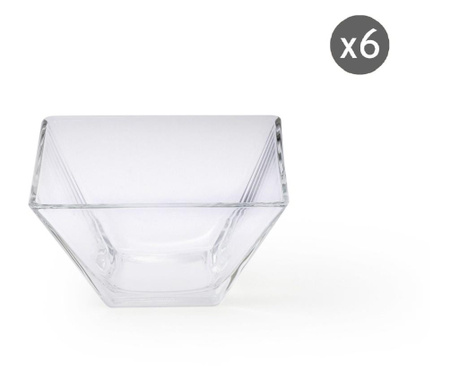 Set 6 boluri Excelsa, Essential, sticla, transparent