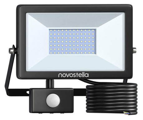 Комплект 2 Прожектора Novostella, LED, 60W, PIR Датчик За Движение, Черен