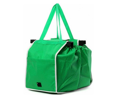 Set 2 genti textile reutilizabile pentru cumparaturi, Gonga Verde