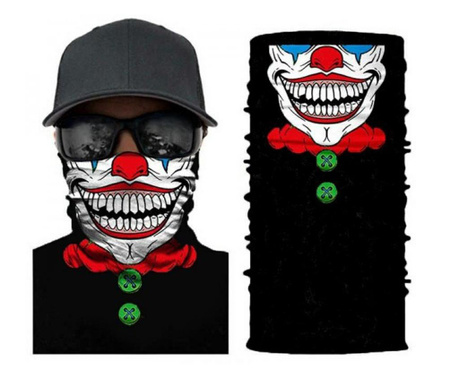 Masca bandana Joker, din neopren Negru