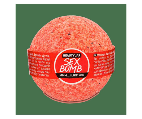 Bila de baie efervescenta cu aroma de capsuni,Sex Bomb,  Beauty Jar, 150 g