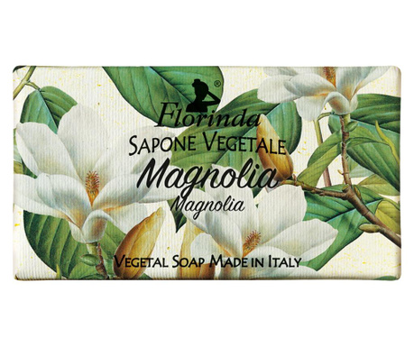 Sapun vegetal cu parfum de magnolie, Florinda, 100 g La Dispensa