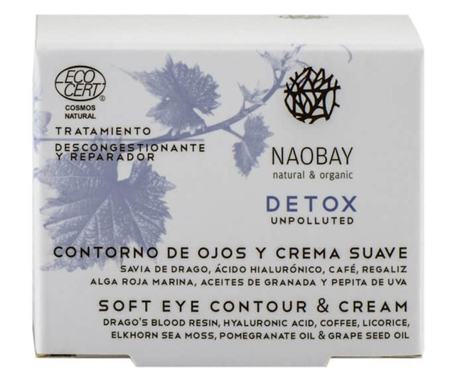 Crema soft & contur de ochi Detox, Naobay, 30ml