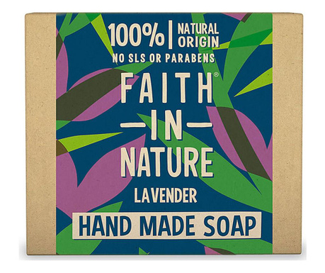 Sapun natural solid cu lavanda, Faith in Nature, 100 gr