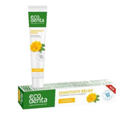 Pasta de dinti naturala cu extract de galbenele pentru dinti sensibili, Ecodenta, 75 ml