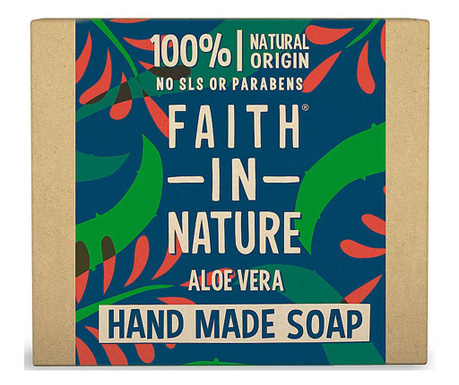 Sapun natural solid cu Aloe Vera, Faith in Nature, 100 gr