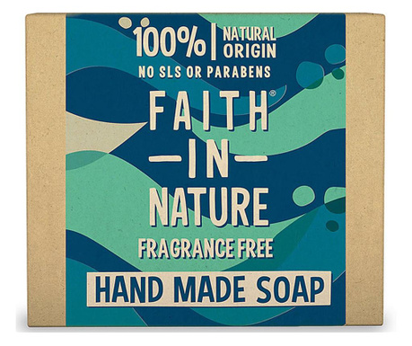 Sapun natural solid fara parfum, Faith in Nature, 100 gr