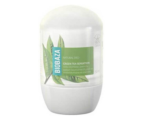 Deodorant natural pe baza de bicarbonat de sodiu pentru femei GREEN SENSATION (ceai verde & bicarbonat), Biobaza, 50 ml