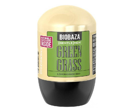 Deodorant natural pe baza de bicarbonat de sodiu pentru barbati GREEN GRASS (lemon grass), Biobaza, 50 ml