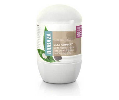 Deodorant natural pe baza de piatra de alaun pentru femei SILKY COMFORT (shea si jojoba), Biobaza, 50 ml