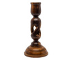 Sfesnic model spirala infinitului, lemn sculptat, Maro, Createur, 15 cm