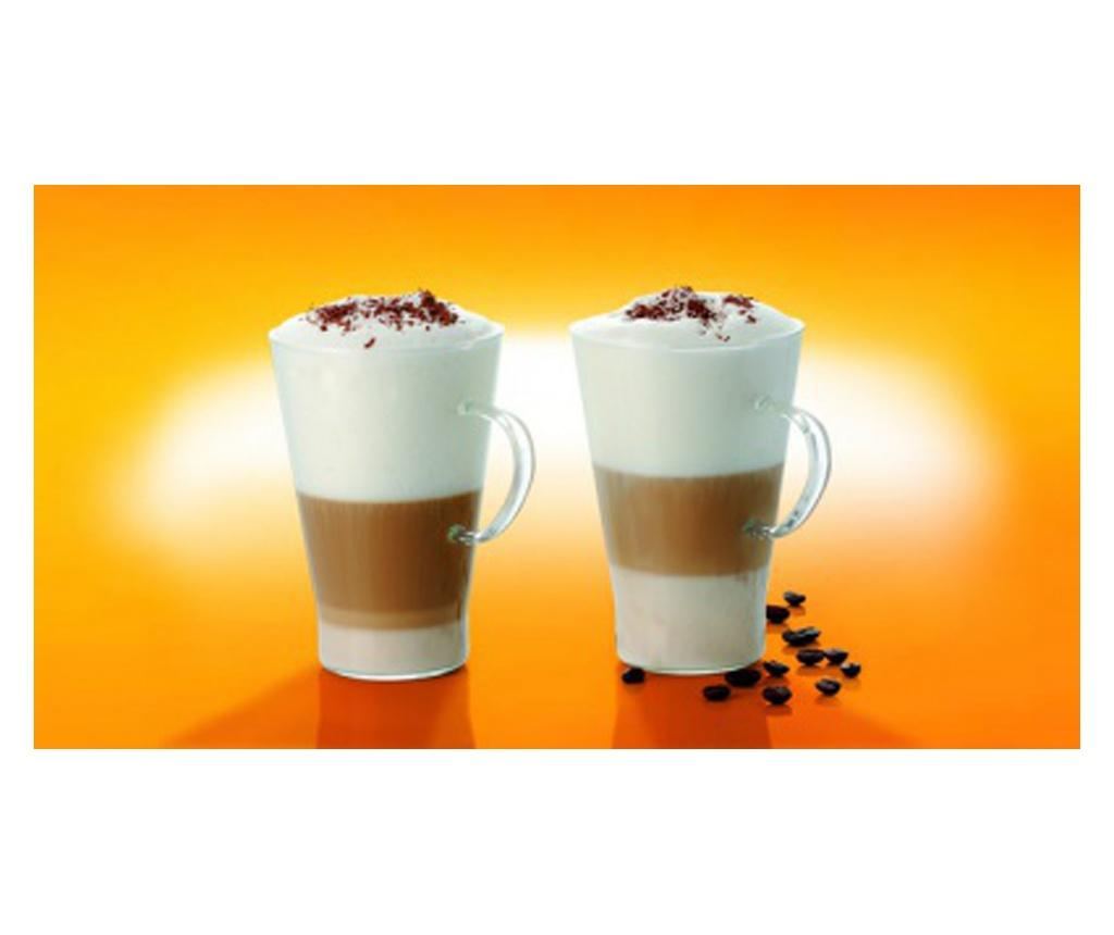 WOL Set 2 cani CAFFE LATTE din sticla termorezistenta 400ml - 2
