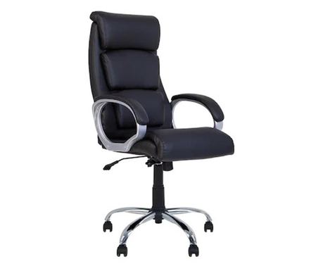 Scaun directorial RAIKO, mecanism Anyfix, piele ecologica, negru