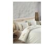 Lenjerie de pat Double Valentini Bianco, bumbac, crem/galben mustar