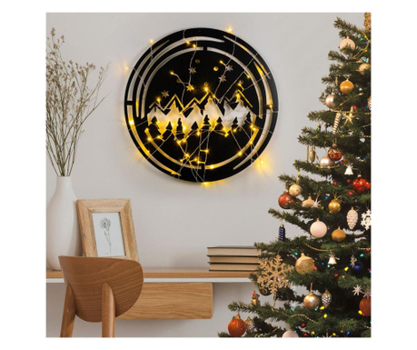 Vianočná dekorácia na stenu s LED Xmasblack