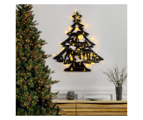 Xmasblack Karácsonyi fali dekoráció LED-el