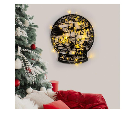 Xmasblack Karácsonyi fali dekoráció LED-el