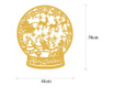 Decoratiune suspendabila de Craciun cu LED Tanelorn, Xmasgold, metal, 50x44x1 cm, auriu