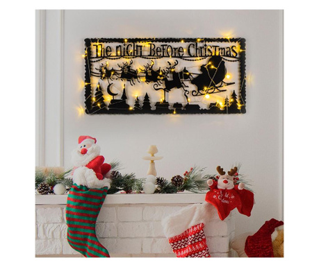 Vianočná dekorácia na stenu s LED Xmasblack