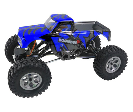Masina Himoto, Mini Rock Crawler 1:16 4WD 2.4GHz 4CH RTR Albastru cu Telecomanda