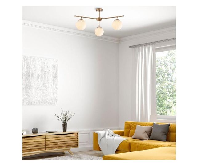 Lustra Fulgor, Atmaca, metal, No Bulb, max. 15 W,  E14, aramiu, 70x70x39 cm