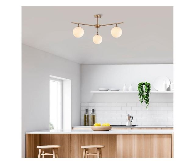 Lustra Fulgor, Atmaca, metal, No Bulb, max. 15 W,  E14, aramiu, 70x70x39 cm
