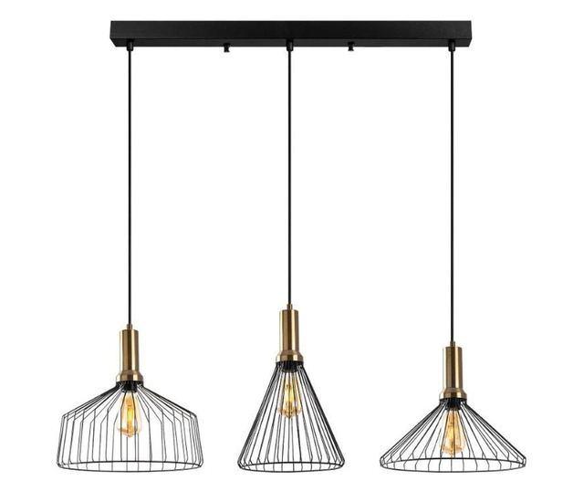 Lustra Fulgor, Dear, metal, No Bulb, max. 15 W,  E27 , negru, 104x34x140 cm