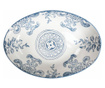 Bol pentru servire Villa D'este, Classic Nouveau, dolomita, alb/albastru, 26x24x8 cm