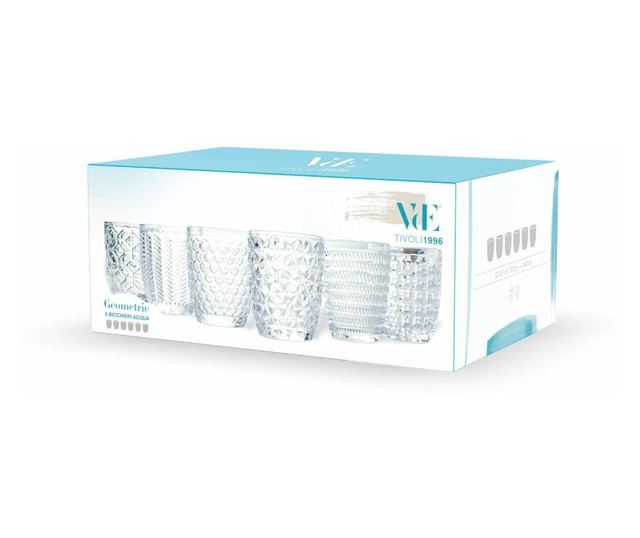Geometrie 6 db Vízespohár 300 ml