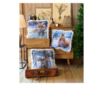 Set od 3 božićnih ukrasnih jastuka Christmas and Winter 45x45 cm