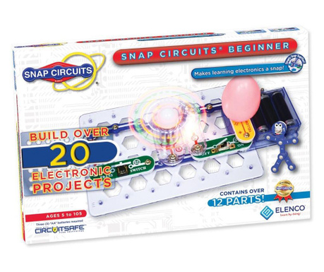 Elektronikus áramkörök gyerekeknek Elenco Snap Circuits Beginner SCB20