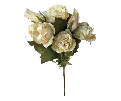 Buchet flori artificiale, trandafiri, crem, 50 cm  50 см