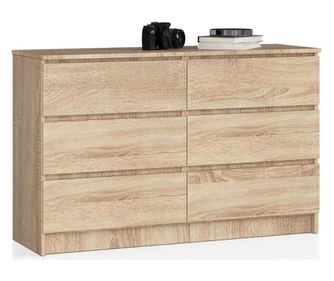Comoda k120 cu 6 sertare stejar sonoma 120 x 77 x 40 cm