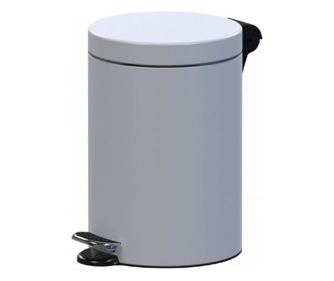 Cos de gunoi menajer cu pedala, Metal, 12L , alb, Studio Casa