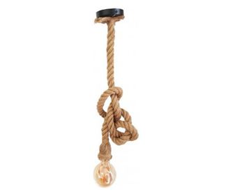 Pendul Rope Cojom cu bec  acoperit cu franghie rasucita din iuta cu dulie E27
