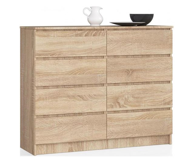 Comoda k120 cu 8 sertare stejar sonoma 120 x 99 x 40 cm