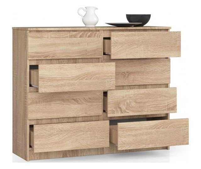 Comoda k120 cu 8 sertare stejar sonoma 120 x 99 x 40 cm