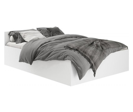Спално легло с хидравлична система и матрак с място за съхранение 180 х 200 см, бяло