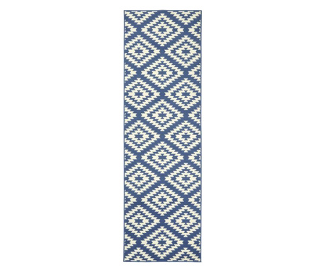 Covor modern & geometric basic, albastru, Basic 80x350 cm